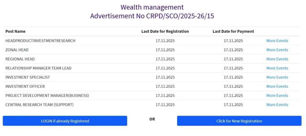 SBI Specialist Cadre Officers Recruitment 2025