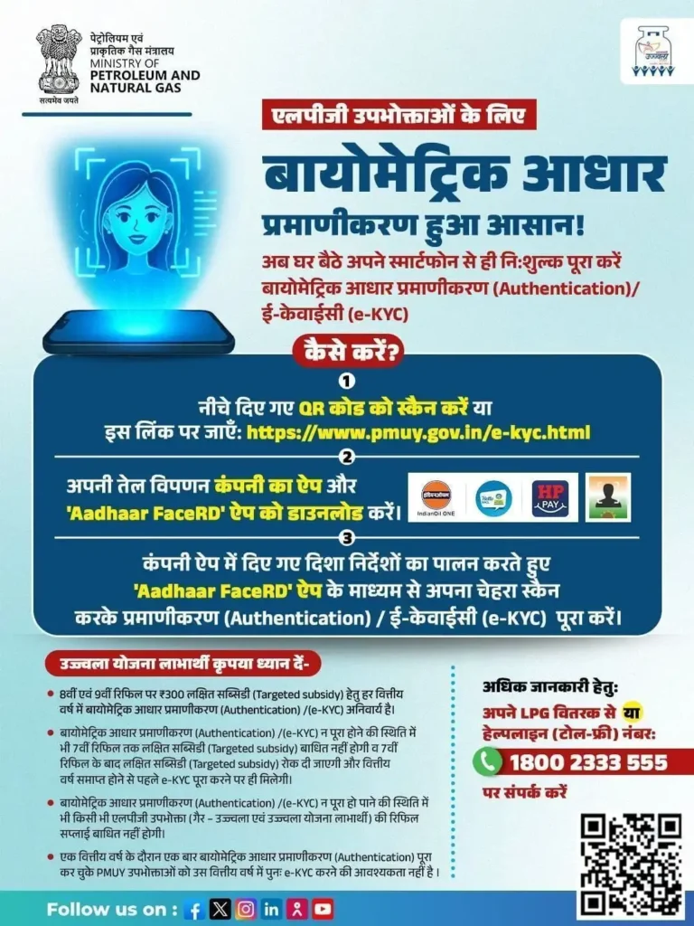 PM Ujjwala Yojana Gas KYC Online 2026